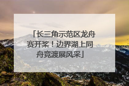 长三角示范区龙舟赛开桨！边界湖上同舟竞渡展风采