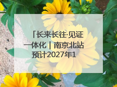 长来长往·见证一体化｜南京北站预计2027年10月开通