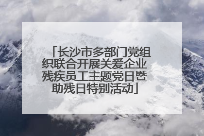 长沙市多部门党组织联合开展关爱企业残疾员工主题党日暨助残日特别活动