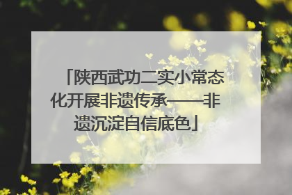 陕西武功二实小常态化开展非遗传承——非遗沉淀自信底色