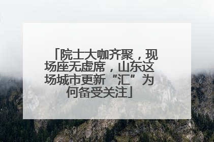院士大咖齐聚，现场座无虚席，山东这场城市更新“汇”为何备受关注