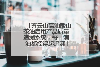 齐云山高油酸山茶油启用产品质量追溯系统，每一滴油都经得起追溯
