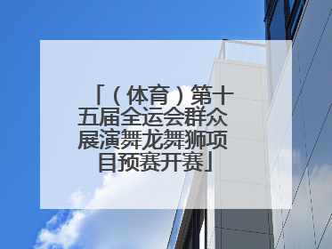 （体育）第十五届全运会群众展演舞龙舞狮项目预赛开赛