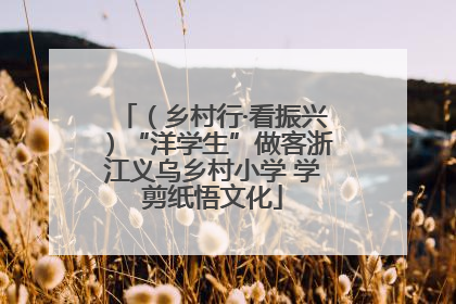 （乡村行·看振兴）“洋学生”做客浙江义乌乡村小学 学剪纸悟文化