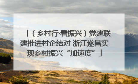 （乡村行·看振兴）党建联建推进村企结对 浙江遂昌实现乡村振兴“加速度”