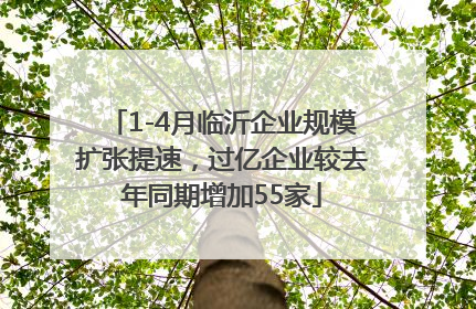 1-4月临沂企业规模扩张提速，过亿企业较去年同期增加55家