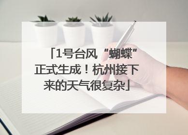 1号台风“蝴蝶”正式生成！杭州接下来的天气很复杂