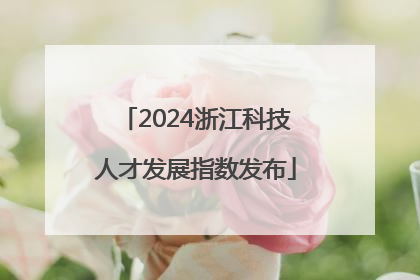 2024浙江科技人才发展指数发布