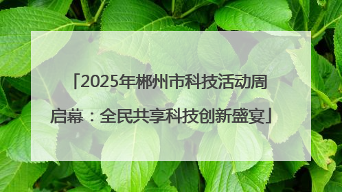 2025年郴州市科技活动周启幕：全民共享科技创新盛宴