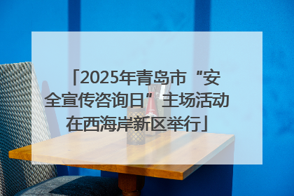2025年青岛市“安全宣传咨询日”主场活动在西海岸新区举行