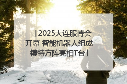 2025大连服博会开幕 智能机器人组成模特方阵亮相T台