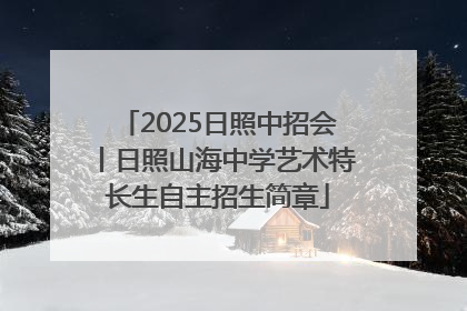 2025日照中招会丨日照山海中学艺术特长生自主招生简章