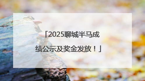 2025聊城半马成绩公示及奖金发放！