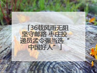 36载风雨无阻坚守邮路 枣庄投递员孟令强当选“中国好人”