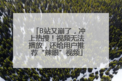 B站又崩了，冲上热搜！视频无法播放，还给用户推荐“辣眼”视频